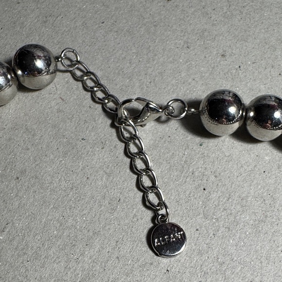 Alfani Shimmering Silver Beaded Necklace - Picture 3 of 3